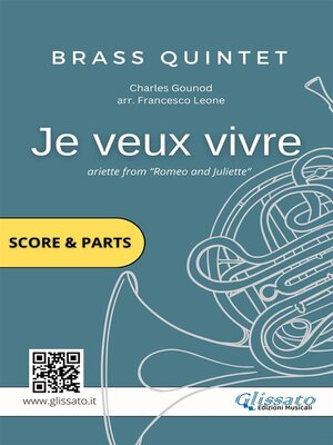 cover image of Brass Quintet score & parts--Je veux vivre